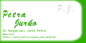 petra jurko business card